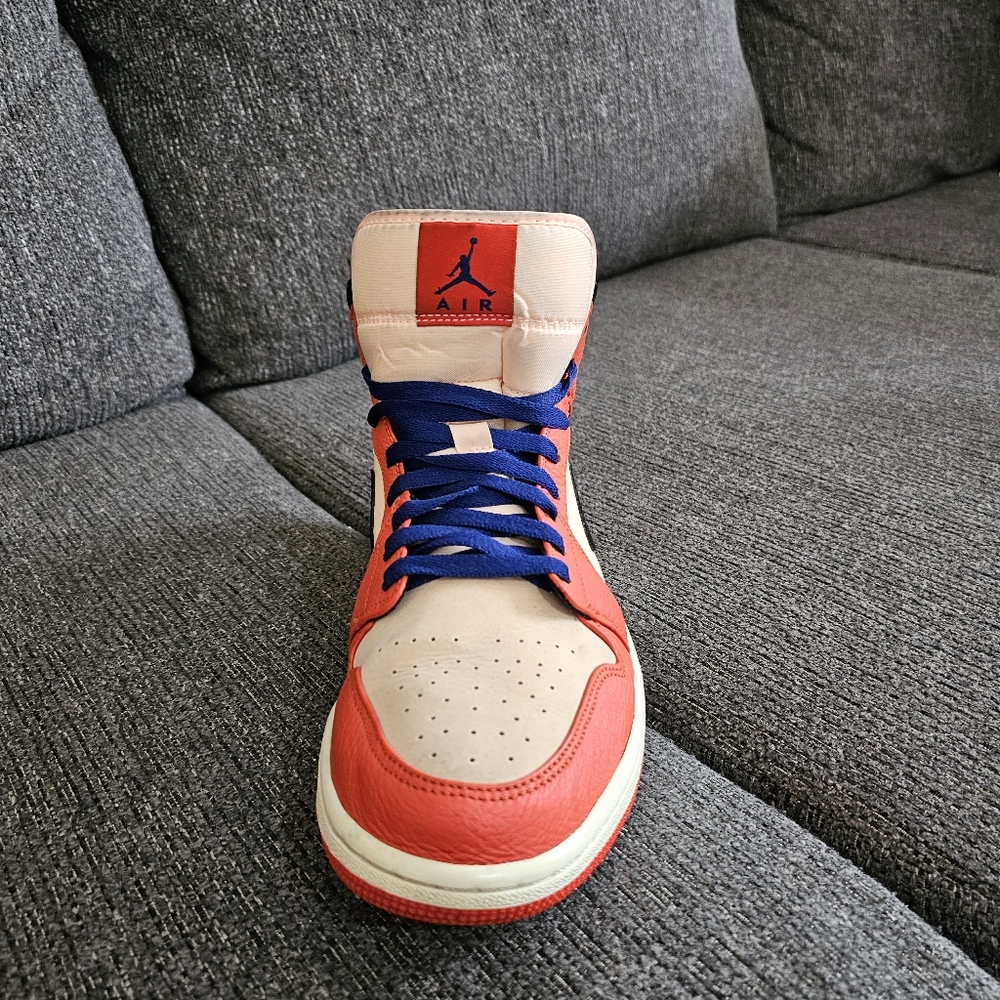 Nike Jordan 1 Mid Se Team Orange Shattered 852542 800 - Picture 4 of 12